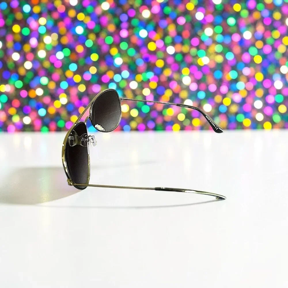 Christian Siriano Aviator Sunglasses in Gun Brand New in Case MSRP $139